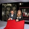 Exclusif - Enregistrement de l'émission "Le Divan" présentée par Marc-Olivier Fogiel, avec Mathilde Seigner en invitée, le 4 mai 2015. Elle sera diffusée le 26 mai 2015, sur France 3.
