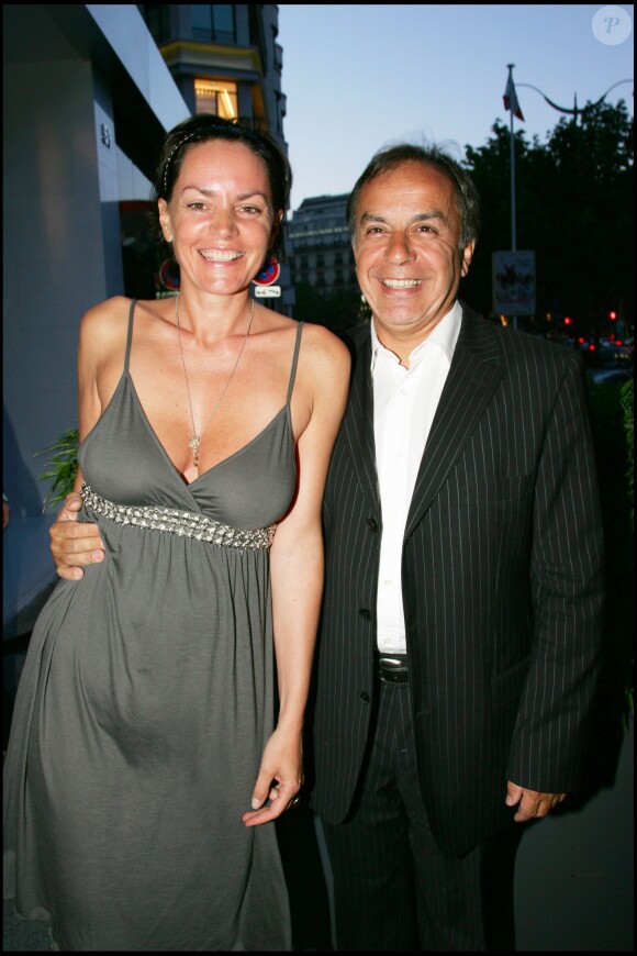 Patrice et Cendrine Dominguez lors des 60 ans d'Ilie Nastase à Paris, le 10 juin 2006