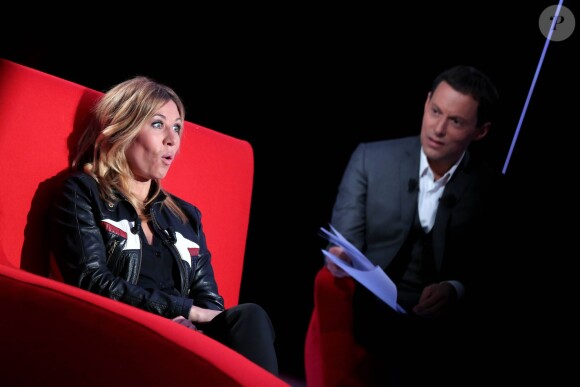 Exclusif - Enregistrement de l'émission Le Divan présentée par Marc-Olivier Fogiel, avec Mathilde Seigner en invitée, le 4 mai 2015.