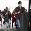 Sofia Vergara et son fiancé Joe Manganiello arrivent à l'aéroport de Los Angeles en provenance de New York, le 6 mai 2015. 