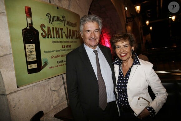 Exclusif - Jean-Pierre et Edith Cayard (PDG de Saint James) assistent à la soirée des 250 ans de la marque de rhum Saint James, au Faust. Paris, le 27 mai 2015.
