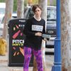 Exclusif - Lily Collins sort de son cours de gym à Los Angeles Le 08 mai 2015