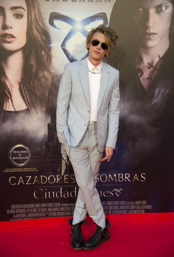 Jamie Campbell Bower - Premiere du film "The Mortal Instruments: City of Bones" a Madrid, le 22 aout 2013. 