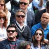Muriel Mayette et Gérard Holtz, Eric Judor lors des Internationaux de France à Roland-Garros à Paris le 28 mai 2015 à Paris