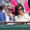 William Lowenstein (président de l'association SOS Addictions) et Caroline Barclay lors des Internationaux de France à Roland-Garros à Paris le 28 mai 2015 à Paris