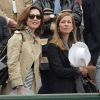 Elsa Zylberstein et Anne Gravoin lors des Internationaux de France à Roland-Garros à Paris le 28 mai 2015 à Paris