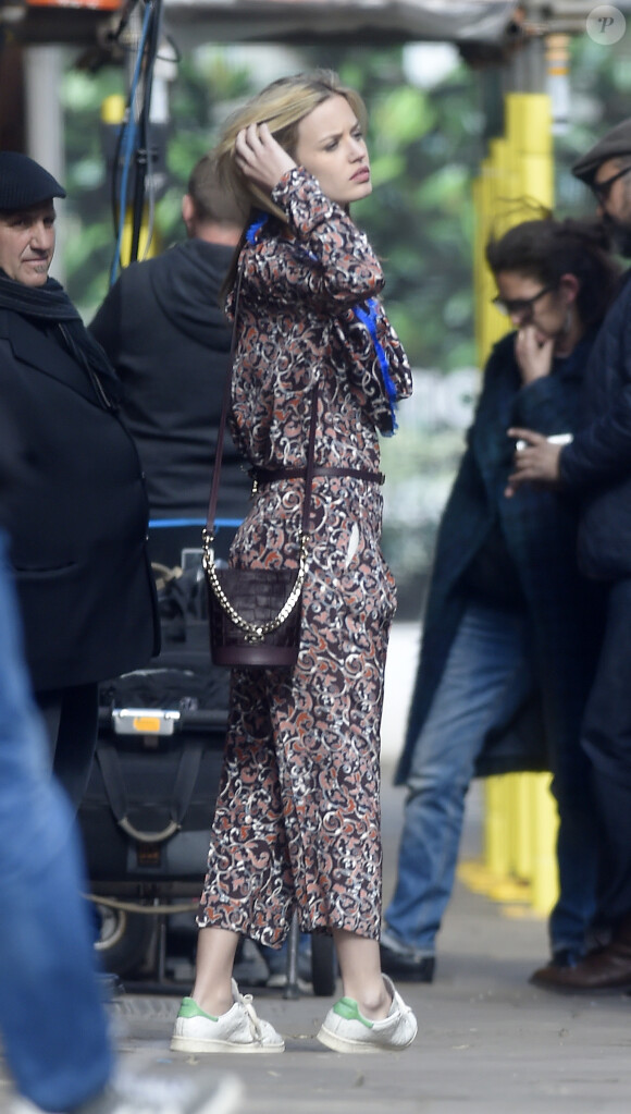 Georgia May Jagger sur une séance photo pour la marque Mulberry à Londres, le 30 avril 2015. 
