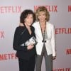 Jane Fonda et Lily Tomlin à la projection spéciale de leur série "Grace and Frankie" organisée par Netflix à Los Angeles, le 26 mai 2015. 