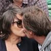 Le journaliste Pascal Humeau et sa compagne la journaliste Amandine Bégot (enceinte) - People au village des Internationaux de France de tennis de Roland Garros à Paris, le 29 mai 2015 
