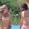 Exclusif - Le footballeur italien Andrea Pirlo et Valentina Baldini en vacances à Ibiza le 6 mai 2015.