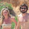 Exclusif - Andrea Pirlo et Valentina Baldini en vacances à Ibiza le 6 mai 2015.