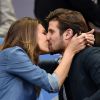 Laury Thilleman et Nicolas Tesic au Stade de France le 30 mai 2015 pour la finale de la Coupe de France PSG-Auxerre (1-0).