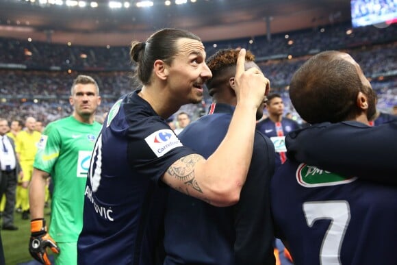 Zlatan Ibrahimovic au Stade de France le 30 mai 2015 pour la finale de la Coupe de France PSG-Auxerre (1-0).