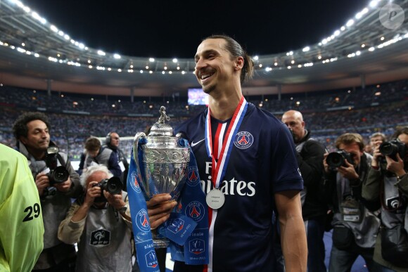 Zlatan Ibrahimovic au Stade de France le 30 mai 2015 pour la finale de la Coupe de France PSG-Auxerre (1-0).