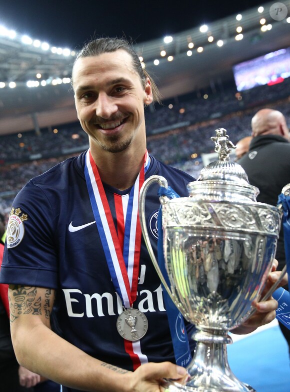Zlatan Ibrahimovic au Stade de France le 30 mai 2015 pour la finale de la Coupe de France PSG-Auxerre (1-0).