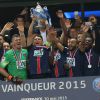L'équipe du PSG au Stade de France le 30 mai 2015 pour la finale de la Coupe de France PSG-Auxerre (1-0).