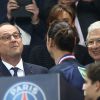 François Hollande, Zlatan Ibrahimovic, Claude Bartelone - Finale de la Coupe de France entre le Psg et l'A.J Auxerre au Stade de France à Saint-Denis le 30 mai 2015.