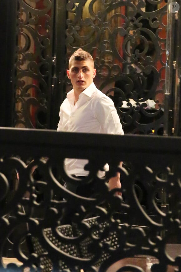 Exclusif - Marco Verratti - Les joueurs du Psg vont fêter leur victoire au Buddha bar à Paris le 30 mai 2015. Le Psg a remporté la finale de la Coupe de France entre le Psg et l'A.J Auxerre au Stade de France à Saint-Denis