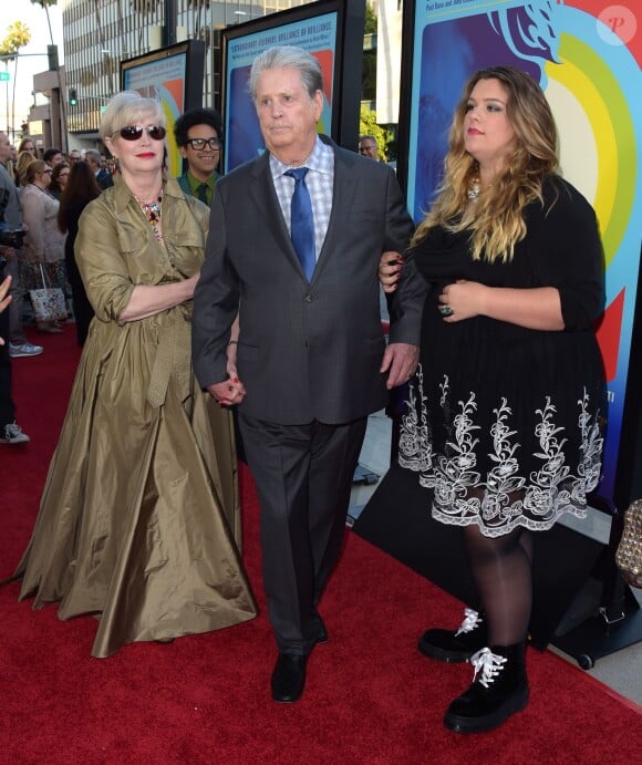 Brian Wilson et sa famille lors de la première de Love & Mercy à Beverly Hills, Los Angeles, le 2 juin 2015.