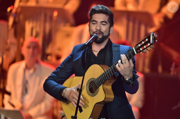 Exclusif - Le chanteur Kendji Girac à l'enregistrement de l'émission Les Années Bonheur à La Plaine Saint-Denis le 24 mars 2015. Emission diffusée le 2 mai 2015.