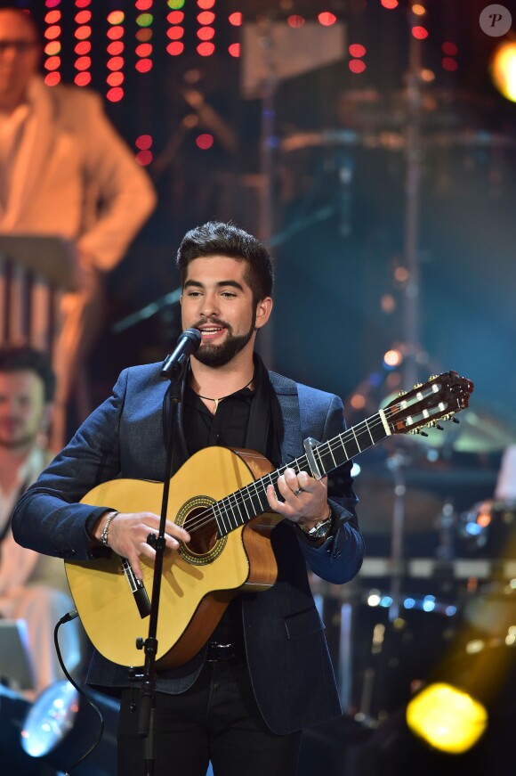 Exclusif - Kendji Girac à l'enregistrement de l'émission Les Années Bonheur à La Plaine Saint-Denis le 24 mars 2015. Emission diffusée le 2 mai 2015.