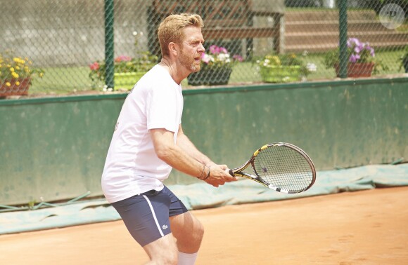 Alexandre Delpérier lors du premier jour du 23e Trophée des personnalités Roland Garros, à Paris, le mardi 2 juin 2015.