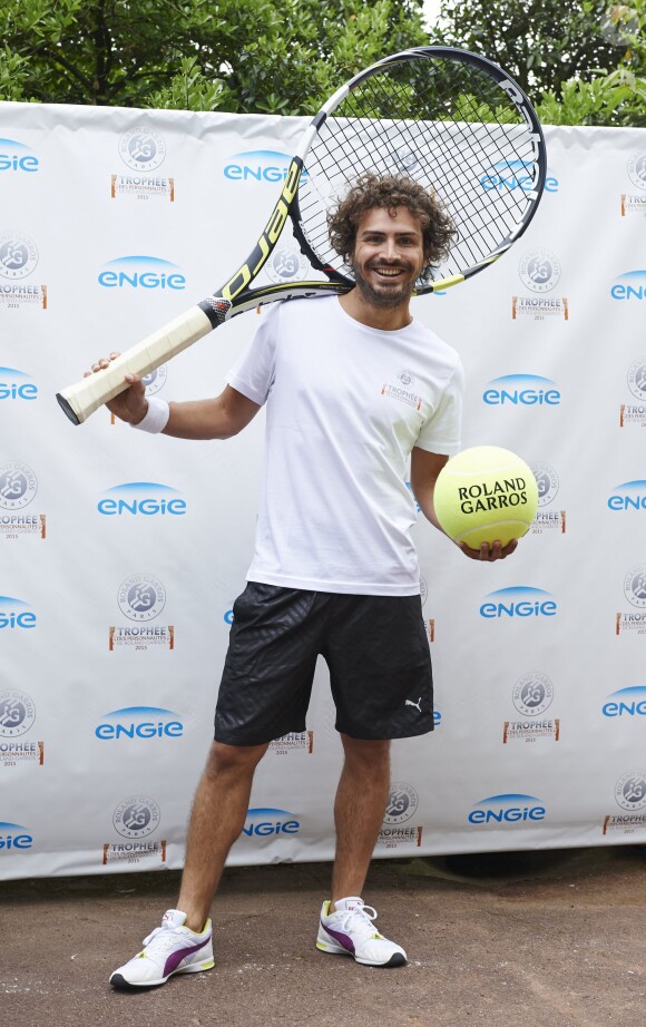 Maxime Musqua, lors du premier jour du 23e Trophée des personnalités Roland Garros, à Paris, le mardi 2 juin 2015.