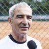 Raymond Domenech, lors du premier jour du 23e Trophée des personnalités Roland Garros, à Paris, le mardi 2 juin 2015.