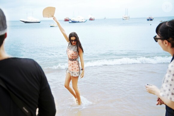 Adriana Lima pose pour la nouvelle campagne "Vogue Eyewear"  à Rio de Janeiro, le 3 juin 2015.