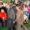 Kate Middleton et le prince William lors de la messe de Noël 2014 à Sandringham, en l'église St Mary Magdalene.