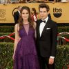 Keira Knightley enceinte et son mari James Righton - 21e cérémonie des "Screen Actors Guild Awards" à l'auditorium "The Shrine" à Los Angeles, le 25 janvier 2015.