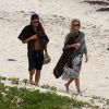 La belle Heidi Klum et Vito Schnabel en vacances à la plage à Saint-Barthélémy le 31 mai 2015