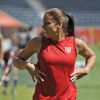 Hope Solo à l'entraînement de la sélection américaine au Borussia-Park de Moenchengladbach, le 12 juillet 2011