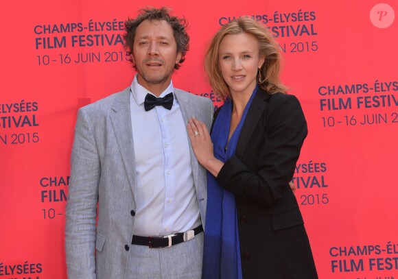 Bruno Debrandt et sa femme Marie Kremer - Ouverture du 4e Champs Elysées Film Festival à Paris le 9 juin 2015.