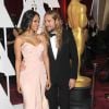 Zoe Saldana et son mari Marco Perego à la 87e cérémonie des Oscars à Hollywood, le 22 février 2015. 