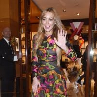Lindsay Lohan : Souriante après les TIG, avec Naomi Campbell et Lewis Hamilton