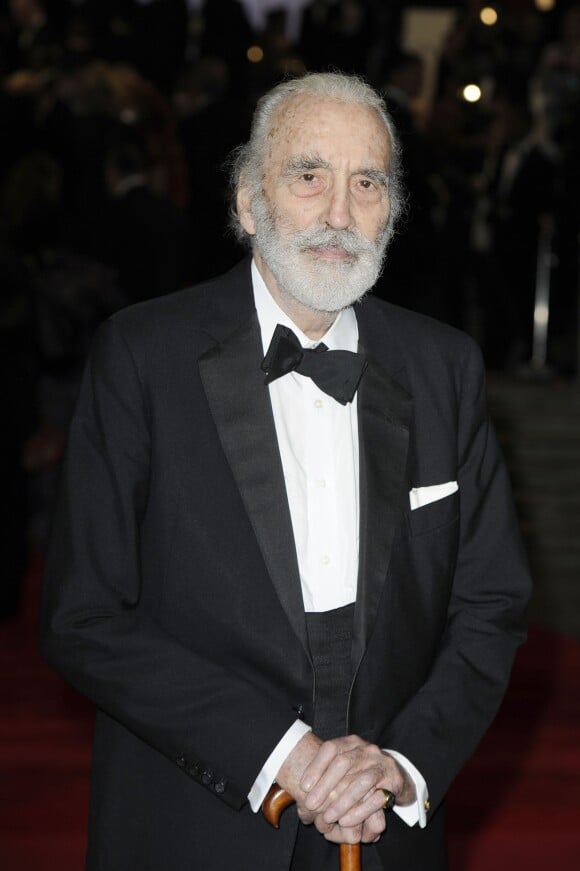 Christopher Lee - Première mondiale du nouveau film James Bond "Skyfall" au Royal Albert Hall a Londres. Le 23 octobre 2012