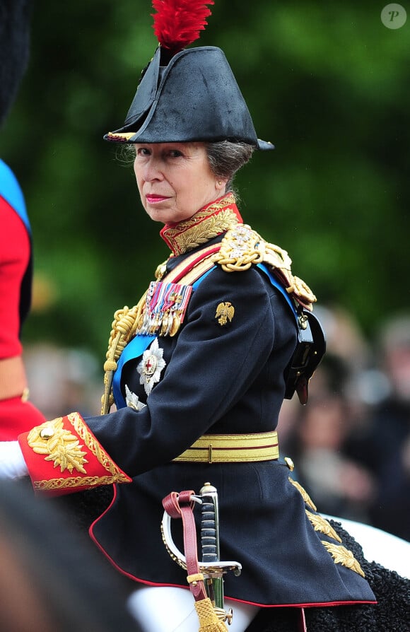 La princesse Anne le 13 juin 2015 à Londres lors de Trooping the Colour, la parade annuelle en l'honneur de l'anniversaire de la reine Elizabeth II.