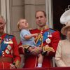 Le prince George de Cambridge, qui aura 2 ans le 22 juillet 2015, a assisté pour la première fois le 13 juin 2015 à la parade Trooping the Colour, à laquelle prenaient part ses parents Kate Middleton et le prince William, duc et duchesse de Cambridge.