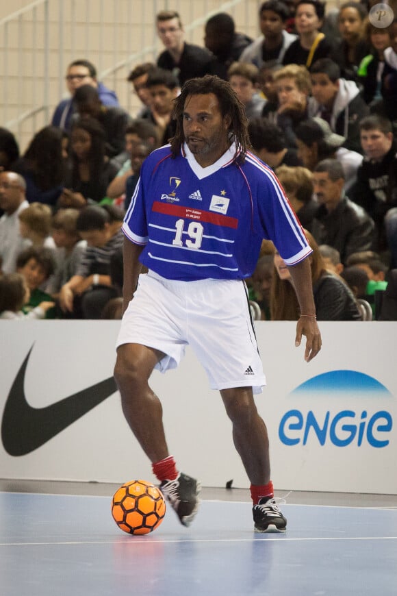 Christian Karembeu lors d'un match de gala avec France 98 pour l'Academie Bernard Diomède à Issy-les-Moulineaux, le 1er juin 2015. 