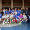 Le match de gala de France 98 pour l'Academie Bernard Diomede lors de la 5eme edition de la Diomede Cup au palais des sports d Issy-les-Moulineaux, France. 