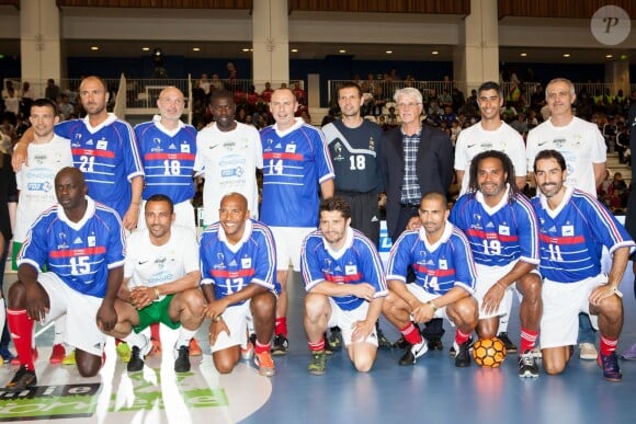 Le match de gala de France 98 pour l'Academie Bernard Diomede lors de la 5eme edition de la Diomede Cup au palais des sports d Issy-les-Moulineaux, France. le 1er Juin 2015.