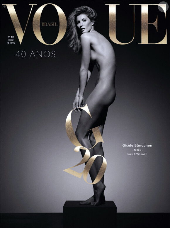 Gisele Bündchen pose entièrement nue en couverture du magazine Vogue Brésil