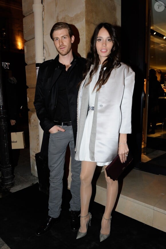 Chelsea Tyler et Jon Foster à la soirée Tom Ford à Paris, le 1er mars 2013. 