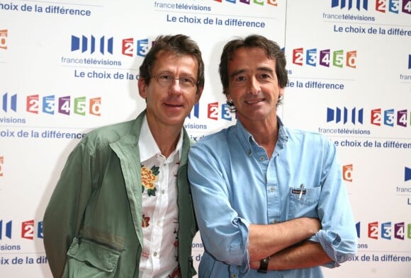 Jamy et Fred - Conférence de presse de France Televisions à Paris, le 28 août 2008