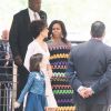 La première dame des Etats-Unis Michelle Obama visite avec Agnese Landini Renzi, la femme du premier ministre italien Matteo Renzi et sa fille Ester Renzi l'Exposition Universelle 2015 à Milan, le 18 juin 2015.
