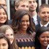 Michelle Obama au pavillon américain de l'epo universelle de Milan, le 18 juin 2015