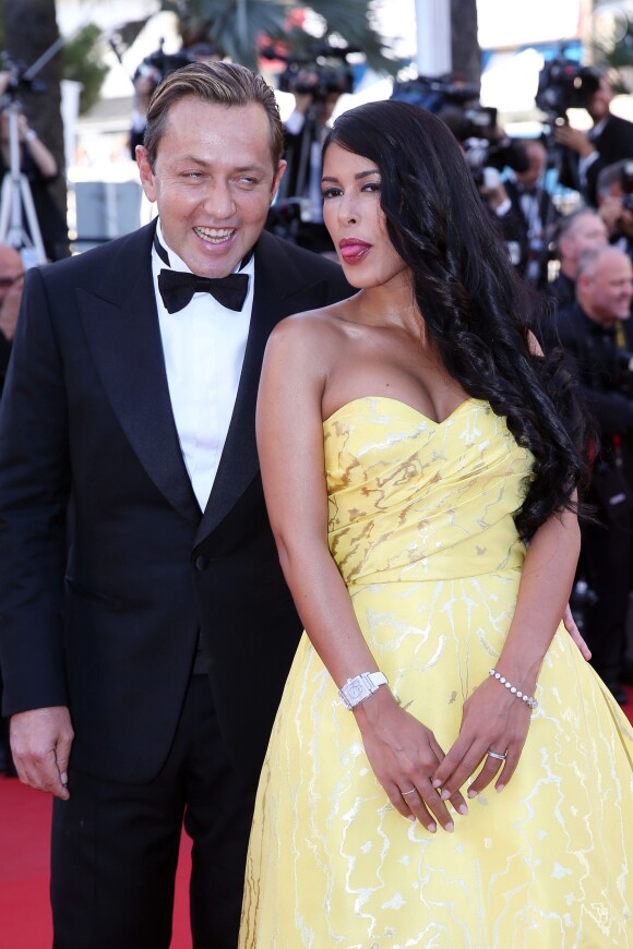 Ayem Nour et son compagnon Vincent Miclet - Montée des marches du film "Inside Out" (Vice-Versa) lors du 68e Festival International du Film de Cannes, à Cannes le 18 mai 2015.