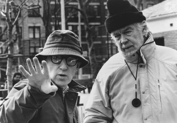 Woody Allen sur le tournage de Crimes And Misdemeanors en 1989.
