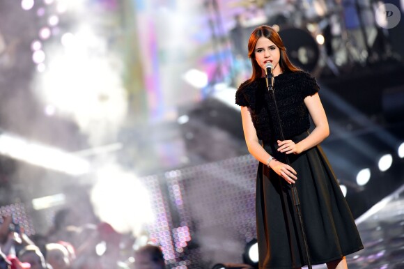 Exclusif - Marina Kaye, dans les arènes de Nîmes à l'occasion de la spéciale Fête de la musique de l'émission La Chanson de l'année sur TF1, le samedi 20 juin 2015.